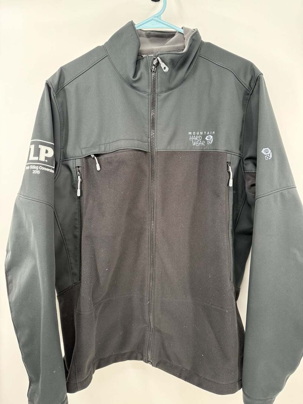 Mountain Hardwear Men's Fairing Hybrid Softshell Fleece Jacket Black Large